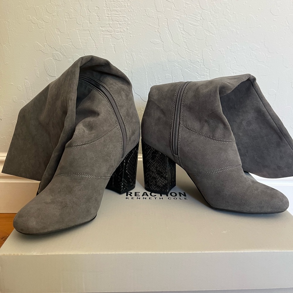 Kenneth Cole Reaction Women's Gray Ankle Boots